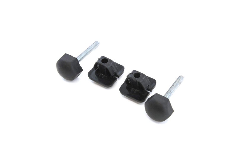 Set of 2 Hood Bumper Stop Cushion Support Compatible with Ford Ranger 1998-2011 Radiator Black Rubber Pair